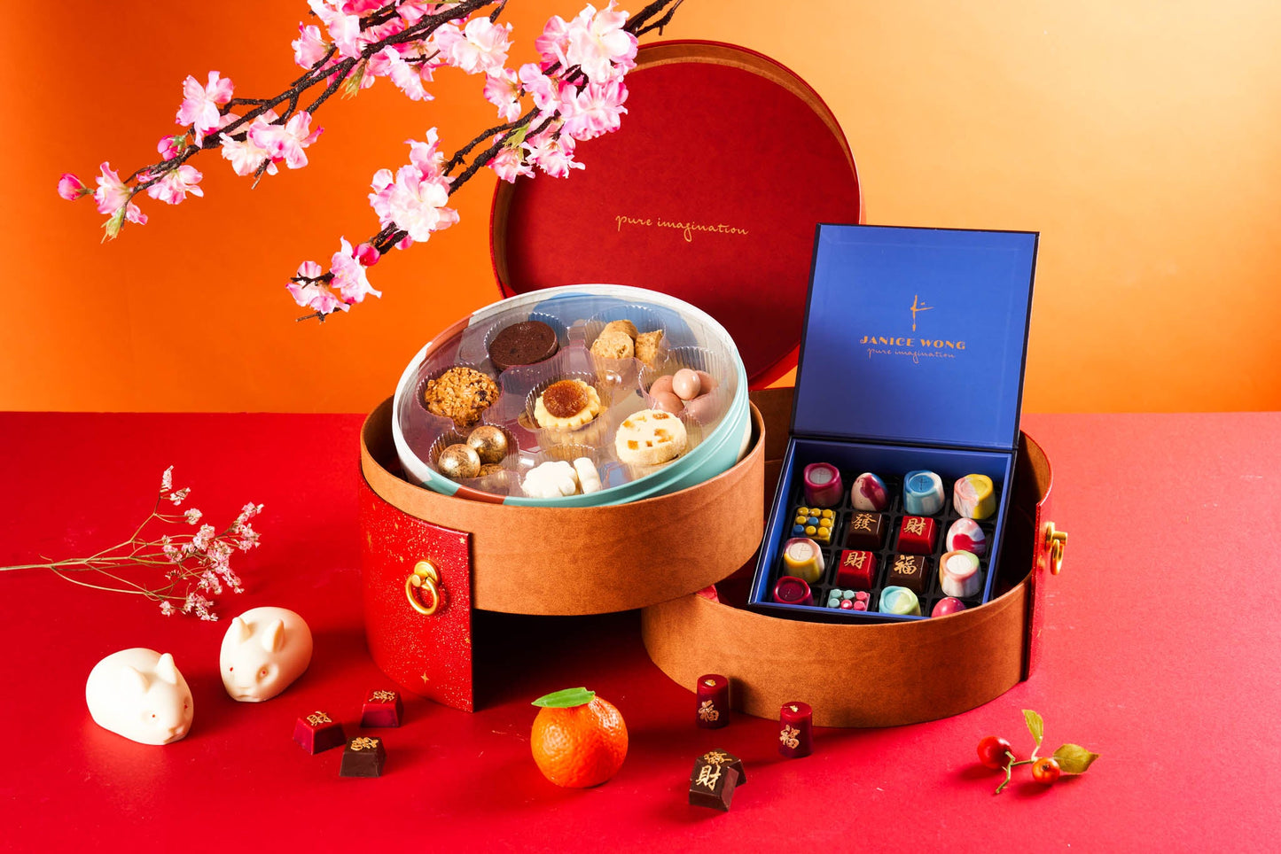 CNY Cookie & Box of 16 Chocolate Hamper