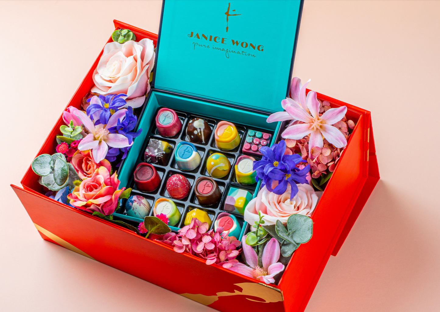 Flower & Chocolate Gift Set Box of 16