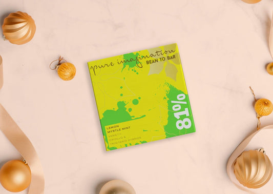81% Lemon Myrtle Mint Single Origin Bean to Bar Dark Chocolate