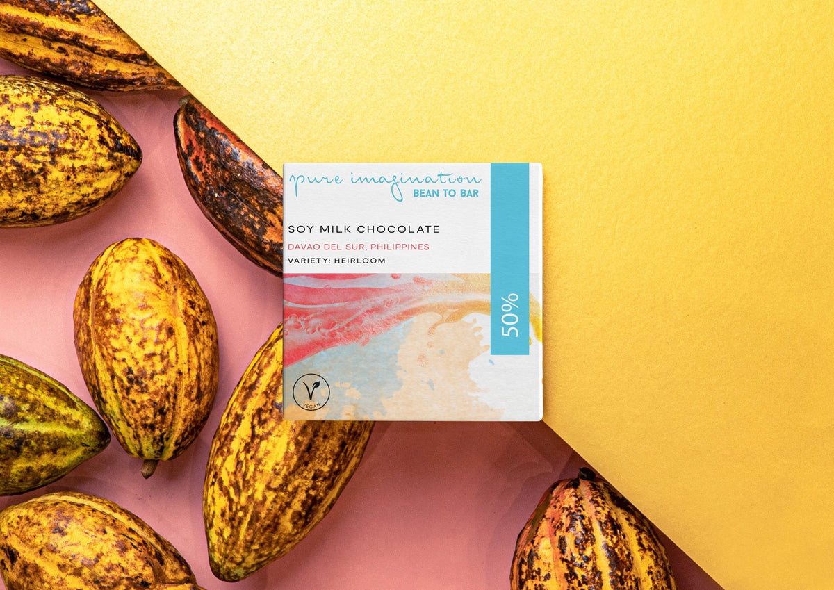 50% Vegan Philippines Single Origin Bean to Bar Soy Milk Chocolate