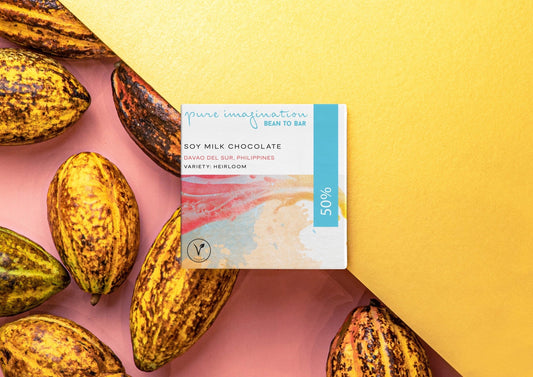 50% Vegan Philippines Single Origin Bean to Bar Soy Milk Chocolate