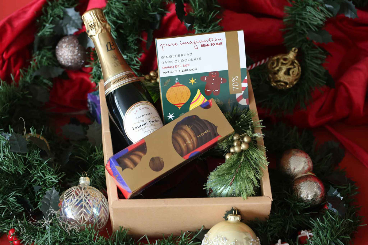 Assorted Cookies & Chocolate with Champagne Mini Hamper