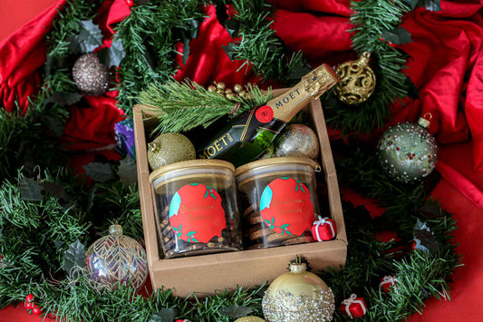 Christmas Cookies with Champagne  Mini Hamper