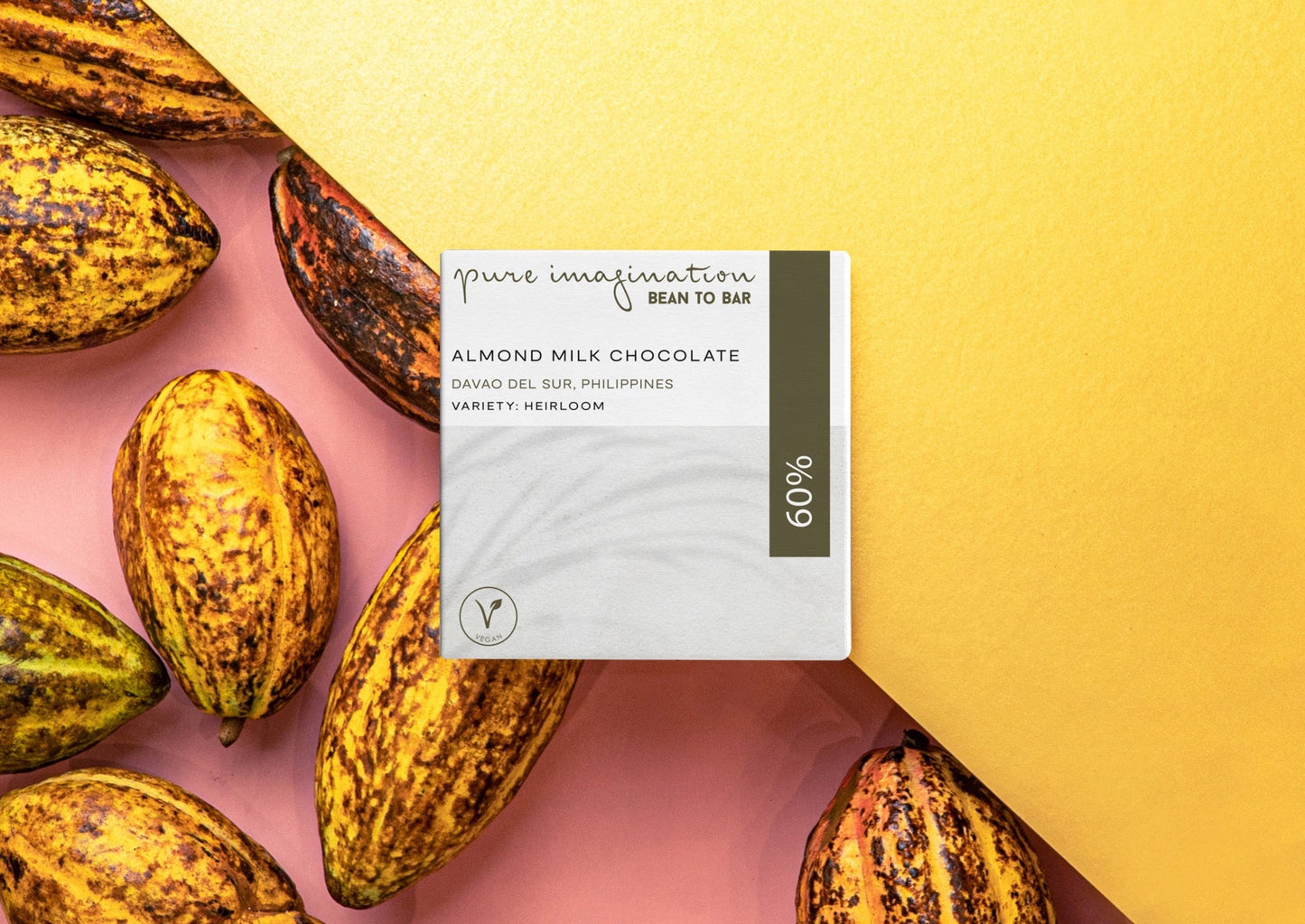 60% Vegan Philippines Single Origin Bean to Bar Almond Milk Chocolate
