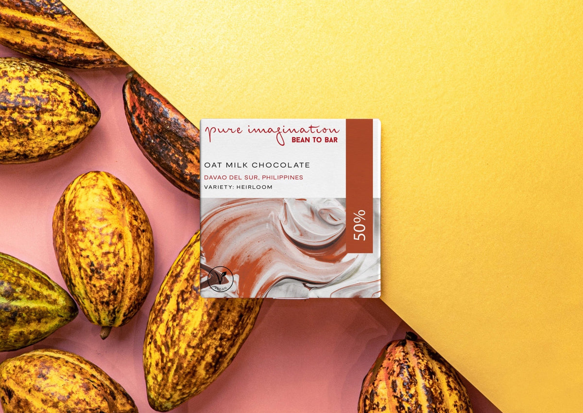 50% Vegan Philippines Single Origin Bean to Bar Oat Milk Chocolate